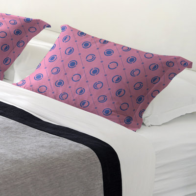 Moon Phases Pillow Sham Linen pillowcases with ties, Purple